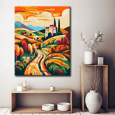 Painting by Numbers Tuscany Landscape Abstract